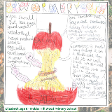 Hobbs Hill Wood worm competition entry showing what can and can't compost and how compost is made and the role of earthworms, by Elizabeth age 8