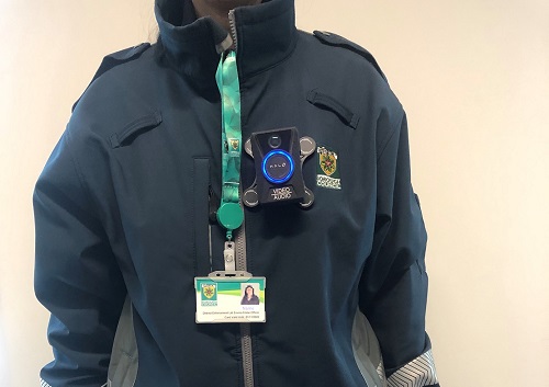 Uniform front view with ID Badge