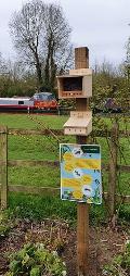 Solitary bee house in Canal Fields, Berkhamsted