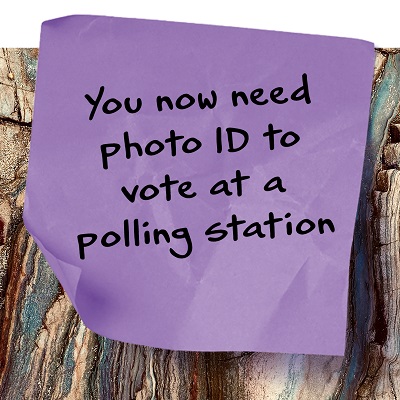 Photo ID for voting reminder