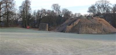 Berkhamsted Castle in the frost