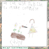 South Hill Primary School competition entry explaining how rubbish can make compost, by Vianvi age 5