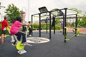 Ftiness gym at London's Olympic Park