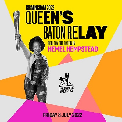 Queen's Baton Relay Hemel Hempstead promotional poster